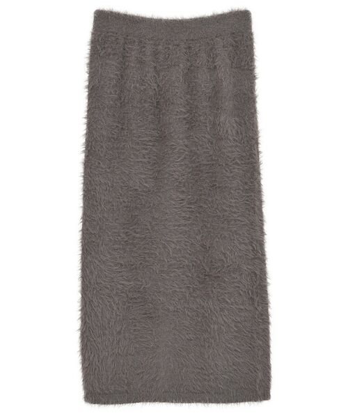 Green　Parks（グリーンパークス）の「シャギーニットスカート（スカート・レディース・アイボリー/チャコールグレー・FREE）」の3枚目の写真