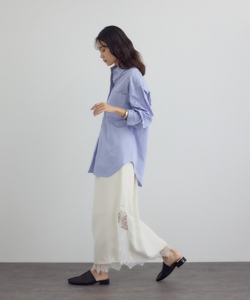 SALON adam et rope'（サロン アダム エ ロペ）の「フレンチレースパネルスカート（スカート・レディース・オフホワイト/ブラック・FREE）」の5枚目の写真