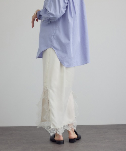 SALON adam et rope'（サロン アダム エ ロペ）の「フレンチレースパネルスカート（スカート・レディース・オフホワイト/ブラック・FREE）」の18枚目の写真