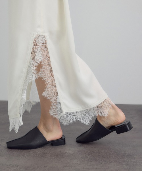 SALON adam et rope'（サロン アダム エ ロペ）の「フレンチレースパネルスカート（スカート・レディース・オフホワイト/ブラック・FREE）」の19枚目の写真