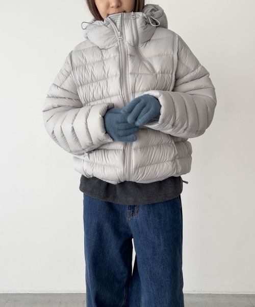 エドハーディー ダウン ライトグレー 刺繍デザイン MA-1ジャケット グレー エドハーディー ダウン ライトグレー 刺繍デザイン MA-1ジャケット グレー