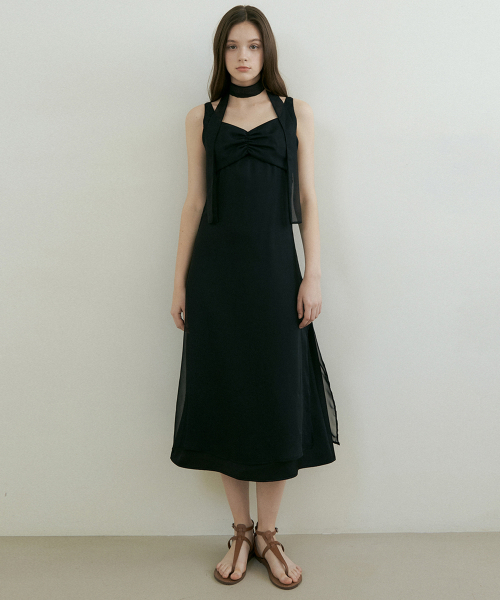 REORG（リオルグ）の「PETAL LAYERED TIE SLEEVELESS OPS BLACK（ワンピース・レディース・その他・SMALL/MEDIUM/LARGE）」の4枚目の写真
