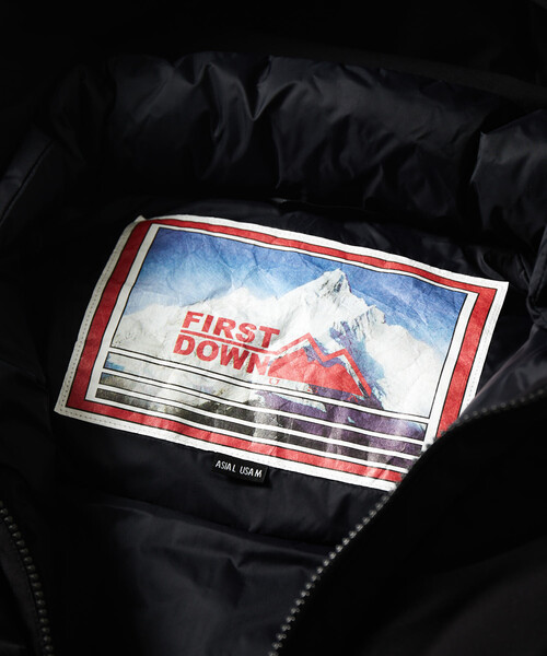 FIRST DOWN（ファーストダウン）の「FIRST DOWN/ファーストダウン 別注 パネルショートダウン（ダウンジャケット/コート・メンズ・ブラウン/ブラック/チャコールグレー・LARGE/MEDIUM/SMALL）」の18枚目の写真