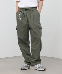 MODERMENT（モダーメント）の「セミワイドストリングコットンカーゴパンツ[カーキ]（スウェットパンツ）」