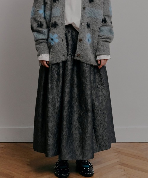 LE CIEL BLEU（ルシェルブルー）の「ジャカードフリルスカート / Jacquard Full Skirt（スカート・レディース・ライトグレー/ブラック・40/38/36/34）」の14枚目の写真