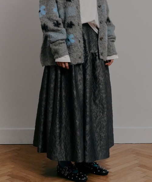 LE CIEL BLEU（ルシェルブルー）の「ジャカードフリルスカート / Jacquard Full Skirt（スカート・レディース・ライトグレー/ブラック・40/38/36/34）」の13枚目の写真