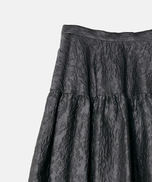 LE CIEL BLEU（ルシェルブルー）の「ジャカードフリルスカート / Jacquard Full Skirt（スカート・レディース・ライトグレー/ブラック・40/38/36/34）」の17枚目の写真