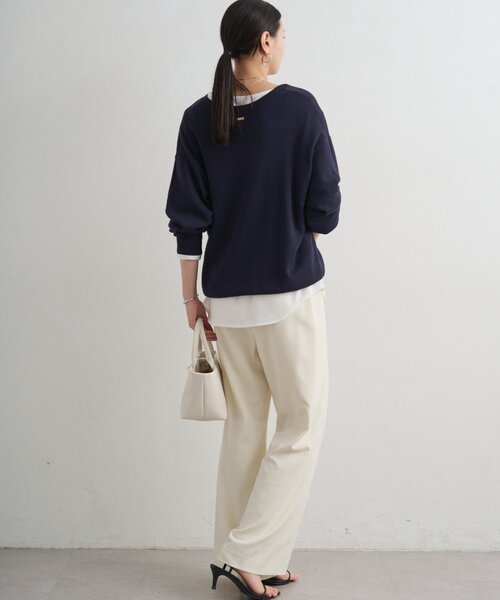 LOUNGEDRESS(ラウンジドレス)の「ディープVニット(ニット/セーター・レディース・レッド/ベージュ・FREE)」の14枚目の写真