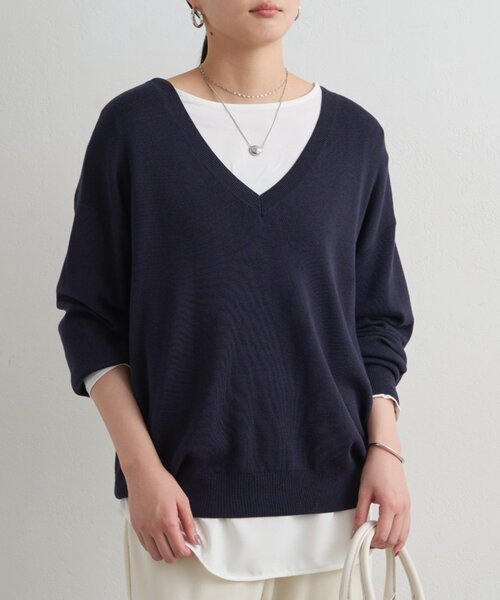 LOUNGEDRESS(ラウンジドレス)の「ディープVニット(ニット/セーター・レディース・レッド/ベージュ・FREE)」の16枚目の写真