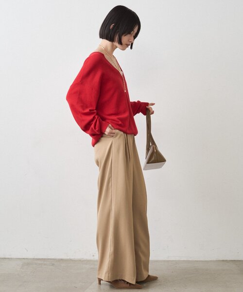 LOUNGEDRESS(ラウンジドレス)の「ディープVニット(ニット/セーター・レディース・レッド/ベージュ・FREE)」の21枚目の写真