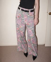 IMARI（イマリ）の「【 IMARI / イマリ 】 フラワー 総柄 ワイドパンツ（デニムパンツ）」