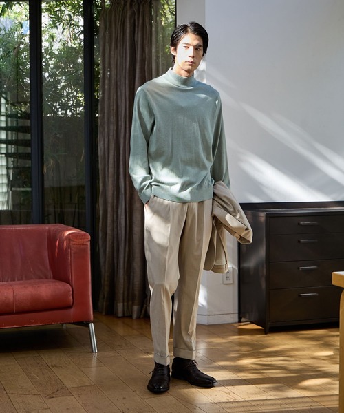 GLOBAL WORK（グローバルワーク）の「ストレッチTWパンツ/Salon de GW/600872（スラックス・メンズ・グレイッシュベージュ/ネイビー/モカ/チャコールグレー・MEDIUM/SMALL/X-LARGE/LARGE）」の20枚目の写真