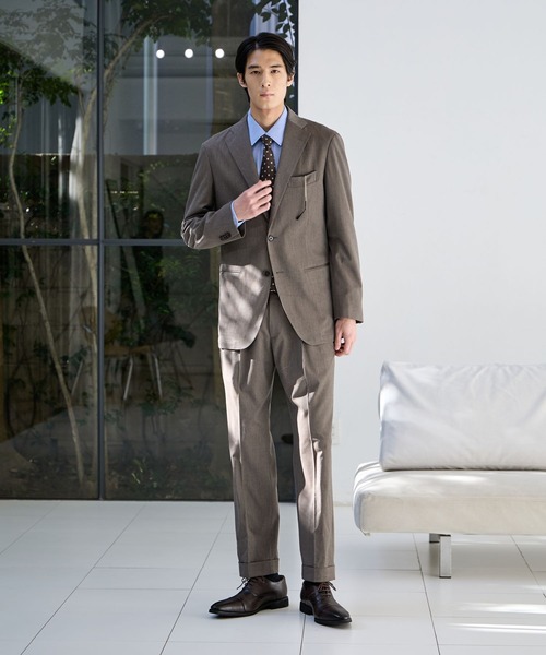 GLOBAL WORK（グローバルワーク）の「ストレッチTWパンツ/Salon de GW/600872（スラックス・メンズ・グレイッシュベージュ/ネイビー/モカ/チャコールグレー・MEDIUM/SMALL/X-LARGE/LARGE）」の11枚目の写真