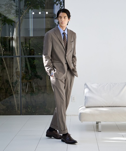 GLOBAL WORK（グローバルワーク）の「ストレッチTWパンツ/Salon de GW/600872（スラックス・メンズ・グレイッシュベージュ/ネイビー/モカ/チャコールグレー・MEDIUM/SMALL/X-LARGE/LARGE）」の13枚目の写真