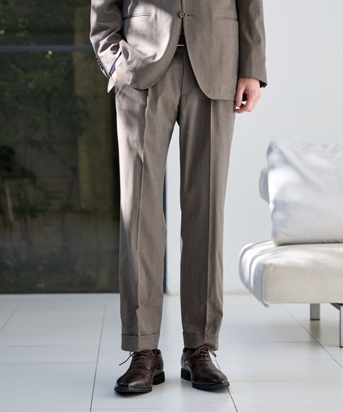 GLOBAL WORK（グローバルワーク）の「ストレッチTWパンツ/Salon de GW/600872（スラックス・メンズ・グレイッシュベージュ/ネイビー/モカ/チャコールグレー・MEDIUM/SMALL/X-LARGE/LARGE）」の16枚目の写真