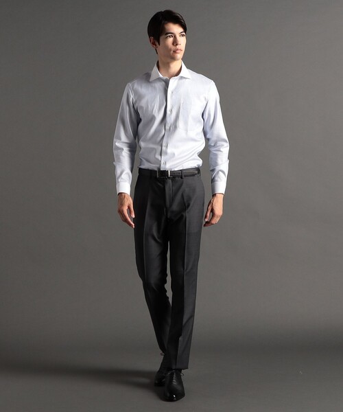 MONSIEUR NICOLE（ムッシュニコル）の「【ex/tra】MONTI クレリックドレスシャツ（ビジネスシャツ・メンズ・ブルー/サックスブルー・MEDIUM/LARGE/X-LARGE/SMALL）」の14枚目の写真