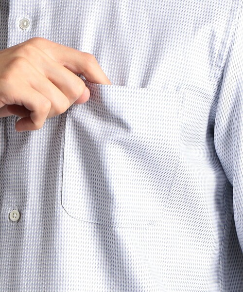 MONSIEUR NICOLE（ムッシュニコル）の「【ex/tra】MONTI クレリックドレスシャツ（ビジネスシャツ・メンズ・ブルー/サックスブルー・MEDIUM/LARGE/X-LARGE/SMALL）」の8枚目の写真