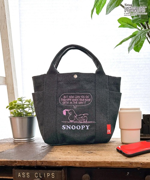 Vintage PEANUTS（ビンテージピーナッツ）の「ルートート / IP.デリ.ピーナッツ-0X（トートバッグ・レディース・グリーン/グレー/ホワイト系その他・FREE）」の3枚目の写真