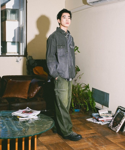 niko and...（ニコアンド）の「デニムパッチワークシャツ DENIM PATCHWORK SHIRT [niko and ...JEANS]（シャツ/ブラウス・メンズ・インディゴブルー/ブラック・MEDIUM/LARGE）」の4枚目の写真