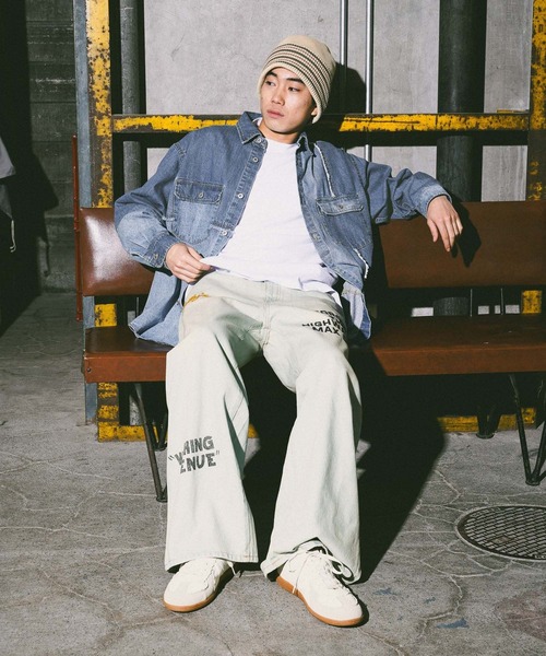 niko and...（ニコアンド）の「デニムパッチワークシャツ DENIM PATCHWORK SHIRT [niko and ...JEANS]（シャツ/ブラウス・メンズ・インディゴブルー/ブラック・MEDIUM/LARGE）」の9枚目の写真