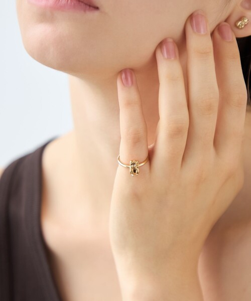 ete ネコチャンリング silver925 ゴールド ハッピーカムカム] ビジュー ネコチャン リング（リング）｜ete（エテ