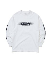 CHAMPS Italic Logo Long Sleeve B22FT03WH