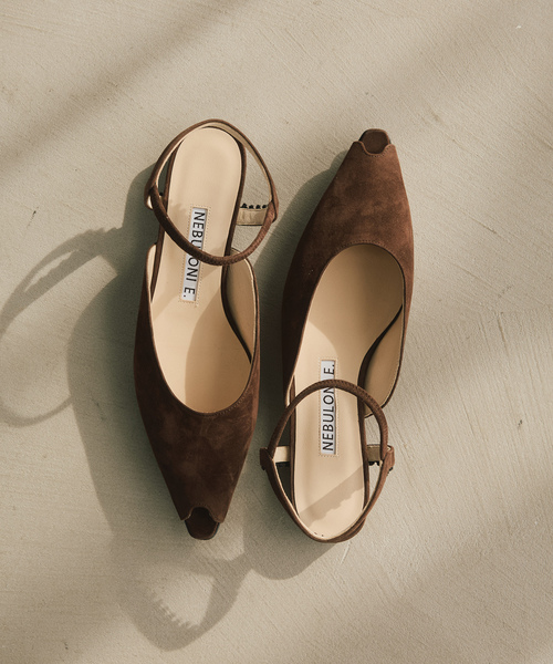 NEBULONI E（ネブローニ）の「NEBULONI.E ネブローニ Flat Sandal H;2,2cm Camo 7624（パンプス・レディース・ブラウン・39/38/36）」の2枚目の写真