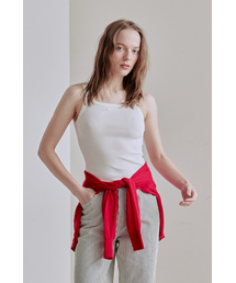 SQUARE NECK SLEEVELESS TOP (IVORY)