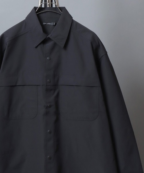 ANPAS(アンパス)の「Stretch Ripstop Fishing Shirt / リップストップ ストレッチフィッシングシャツ ライトアウター オーバーシャツ メンズ ブルゾン(シャツ/ブラウス・メンズ・ブラック/カーキ・M/L/XL)」の3枚目の写真