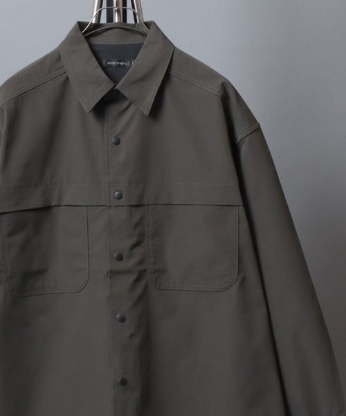 ANPAS(アンパス)の「Stretch Ripstop Fishing Shirt / リップストップ ストレッチフィッシングシャツ ライトアウター オーバーシャツ メンズ ブルゾン(シャツ/ブラウス・メンズ・ブラック/カーキ・M/L/XL)」の4枚目の写真