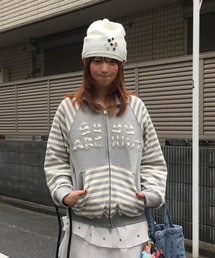 9999ARCHIVE（9999アーカイブ）の「[9999xMIKO] Stripe Applique Jersey（ナイロンジャケット）」