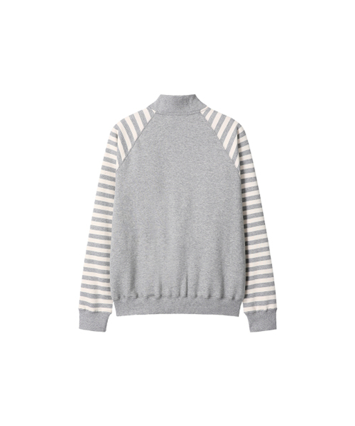 9999ARCHIVE（9999アーカイブ）の「[9999xMIKO] Stripe Applique Jersey（ナイロンジャケット・レディース・ライトグレー・FREE/2）」の3枚目の写真