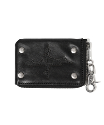 NOT4NERD（ノットフォーナード）の「Patched Leather Side Zipper Card Wallet - Black（札入れ/マネークリップ）」