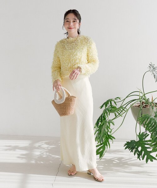 La boutique BonBon（ラブティックボンボン）の「パールハンドルバスケットS/チェーン付（かごバッグ・レディース・ベージュ・FREE）」の20枚目の写真