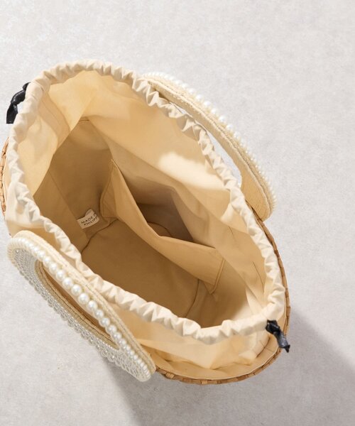 La boutique BonBon（ラブティックボンボン）の「パールハンドルバスケットS/チェーン付（かごバッグ・レディース・ベージュ・FREE）」の15枚目の写真