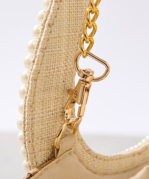 La boutique BonBon（ラブティックボンボン）の「パールハンドルバスケットS/チェーン付（かごバッグ・レディース・ベージュ・FREE）」の17枚目の写真