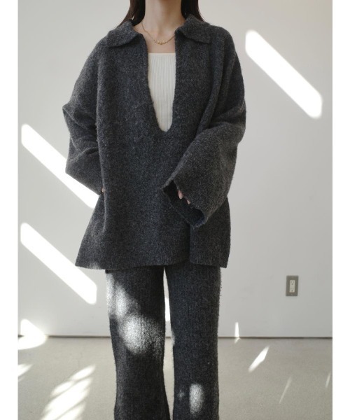 amel(エイメル)の「リラックスニットセットアップ / チャコール(デニムパンツ・レディース・チャコールグレー・FREE)」の7枚目の写真