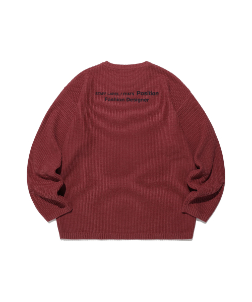 NICE GHOST CLUB（ナイスゴーストクラブ）の「FFATS POSITION KNIT_RED(NG2EFUK611A)（ニット/セーター・レディース・レッド・S/M/L）」の2枚目の写真