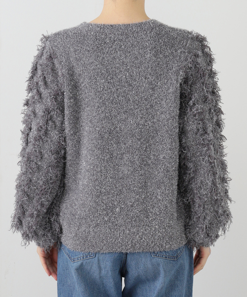 La TOTALITE（ラトータリテ）の「【洗える】ラメジャガードフリンジプルオーバー（ニット/セーター・レディース・ホワイト/グレー・FREE）」の15枚目の写真
