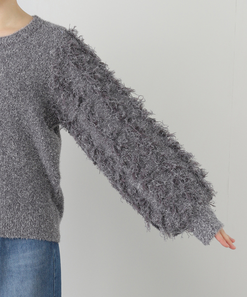 La TOTALITE（ラトータリテ）の「【洗える】ラメジャガードフリンジプルオーバー（ニット/セーター・レディース・ホワイト/グレー・FREE）」の16枚目の写真