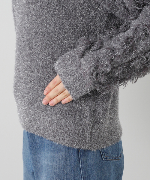 La TOTALITE（ラトータリテ）の「【洗える】ラメジャガードフリンジプルオーバー（ニット/セーター・レディース・ホワイト/グレー・FREE）」の17枚目の写真