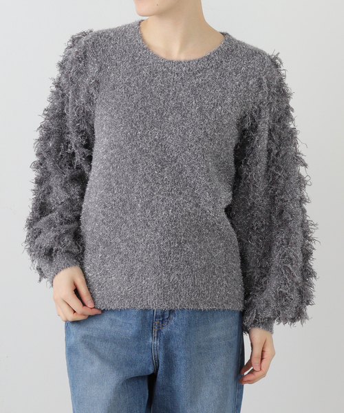 La TOTALITE（ラトータリテ）の「【洗える】ラメジャガードフリンジプルオーバー（ニット/セーター・レディース・ホワイト/グレー・FREE）」の19枚目の写真