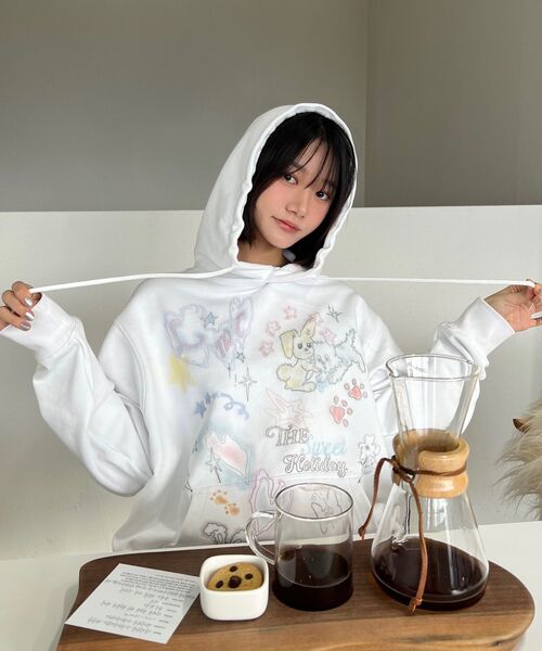LMCの「SKETCH DOODLE HOODIE off white(パーカー・レディース・その他・XL)」の12枚目の写真
