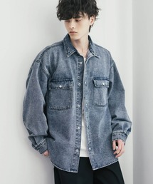 RUUBON】corduroy collar denim coverall / コーデュロイカラーデニム