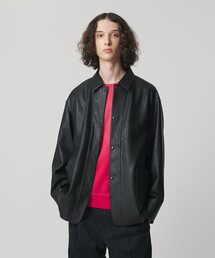 MONKEY TIME | レザーライク カバーオール(ブルゾン)