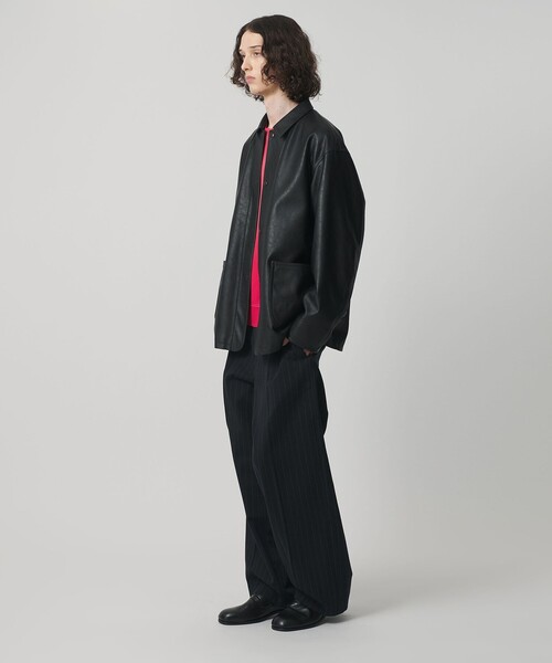 MONKEY TIME（モンキータイム）の「レザーライク カバーオール（ブルゾン・メンズ・ブラック・XL/L/M/S）」の9枚目の写真