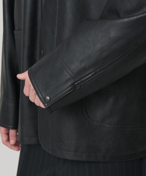 MONKEY TIME（モンキータイム）の「レザーライク カバーオール（ブルゾン・メンズ・ブラック・XL/L/M/S）」の12枚目の写真