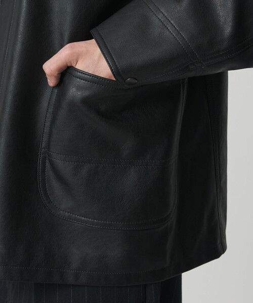 MONKEY TIME（モンキータイム）の「レザーライク カバーオール（ブルゾン・メンズ・ブラック・XL/L/M/S）」の13枚目の写真