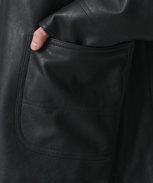 MONKEY TIME（モンキータイム）の「レザーライク カバーオール（ブルゾン・メンズ・ブラック・XL/L/M/S）」の14枚目の写真