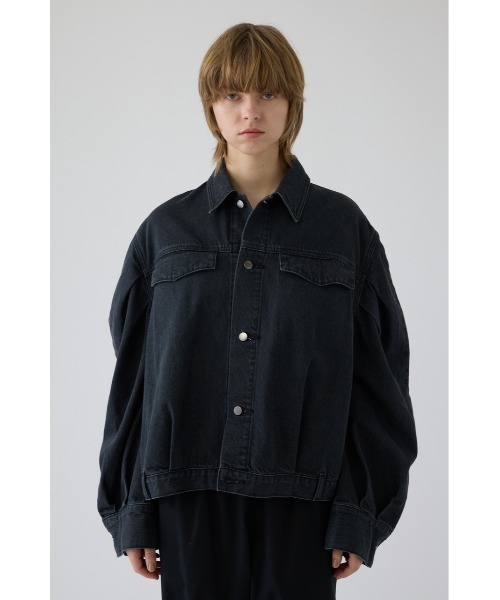 RIM.ARK（リムアーク）の「Big puff sleeve denim JK ビッグ パフ スリーブ デニム ジャケット（デニムジャケット・レディース・ブラック/ブルー・38/36）」の15枚目の写真